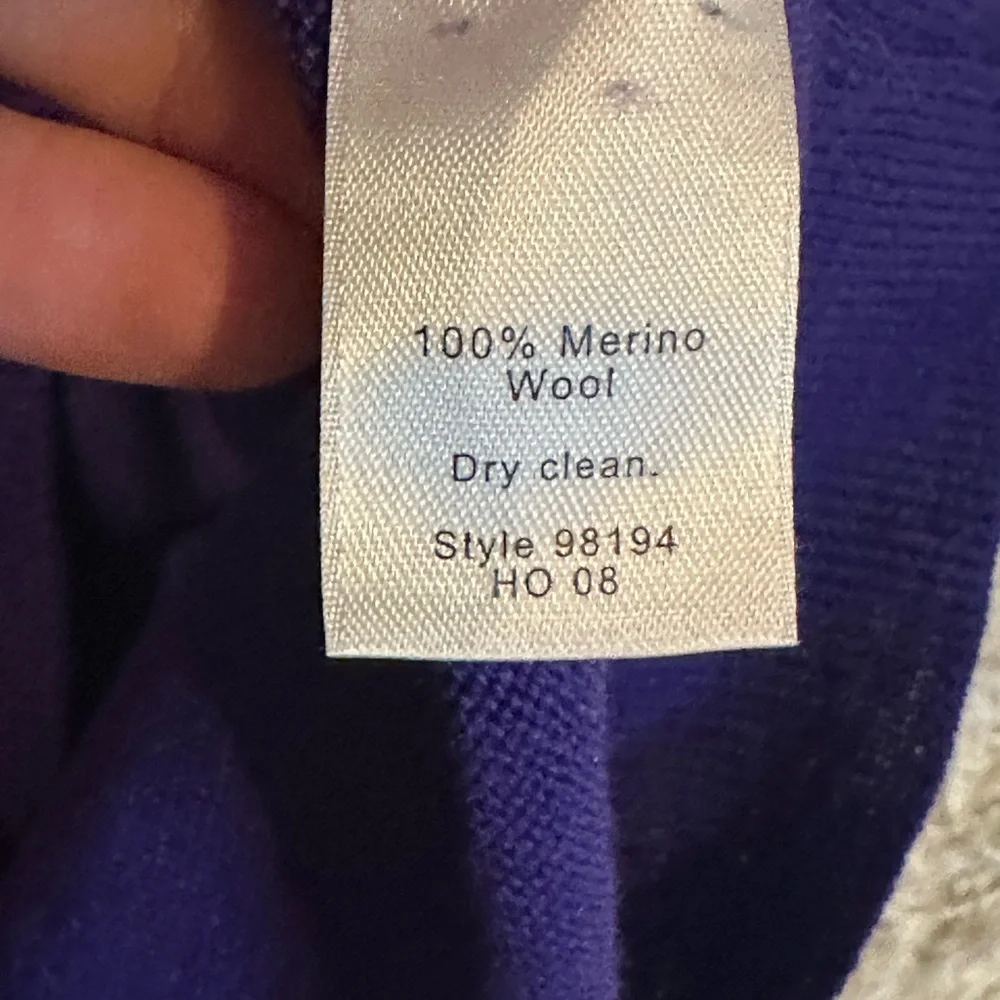 J. Crew Men's 100% Merino Wool Purple Crewneck Sweater - Large Tall